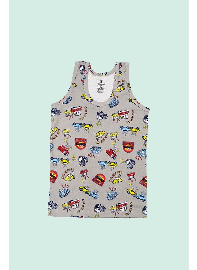 6-Pack Printed Lycra Boy's Undershirt