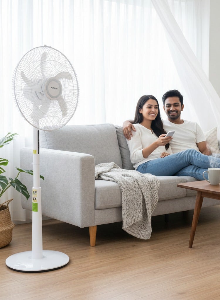 أريون اريون مروحة بريز العمودية 18 بوصة - 80 واط، تحكم عن بعد، مؤقت 7 ساعات، هادئة للغاية (موديل: FS-1830ES) - Image 2