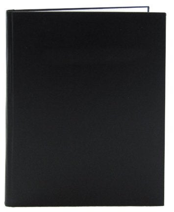 BookFactory Large Black Blank Book/Blank Notebook/Unruled Notebook - 168 Pages Blank Format 8 7/8'' x 11 1/4'' Black Cover Section Sewn Hardbound (Made in USA) - Image 1