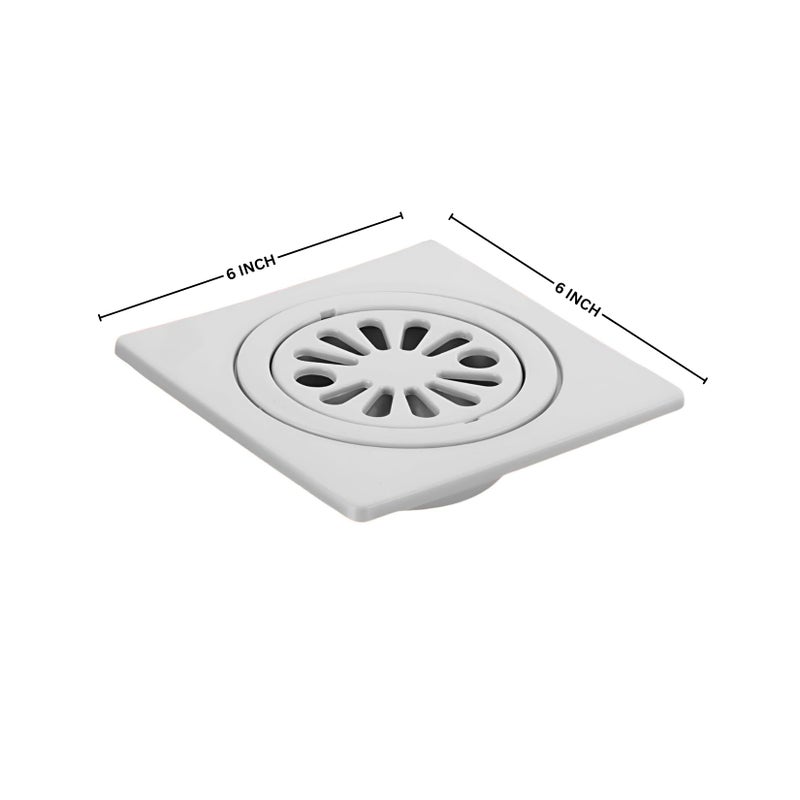 NEW WARE Square Plastic Shower Floor Drain/Strainer with Lid - Versatile Draining Solution for Kitchen Utensils and Water Outlets - Anti-Cockroach Jali Included (6 x 6 Inch) - Image 5