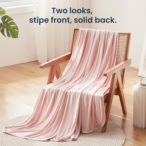 SLEEP ZONE Nanotex Cooling Blanket for Hot Sleepers DoubleSided Cold Blanket King Size for Bed Lightweight Summer Blankets for Sleeping Pink 90x108 - Image 3