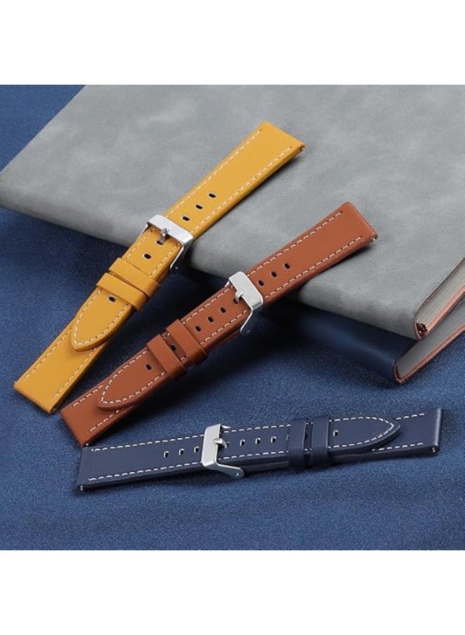 20mm/ Leather Watch Strap Band for Huawei WatchGt 2 3 Pro for Amazfit GTR Bracelet Quick Release Men Women WristBelt  - Image 2