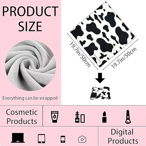 BRAINLE Magic Self Adhesive Cloth Wrap, Anti-Scratch Camera Lens Wrap, Multi-Purpose Protective Cloth, Portable Makeup Bag, Cosmetic Bag, 20" x 20" - Versatile and Durable - Image 2
