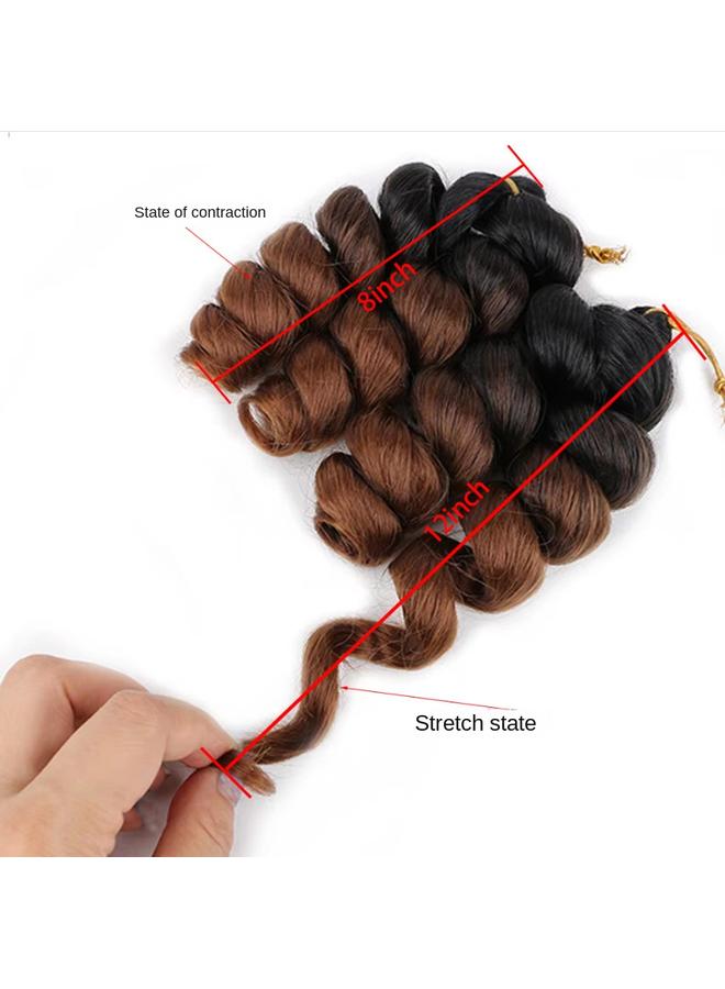 Bluejw African Wig Women's Loose Curl Crochet Hair French Spiral Curl Chemical Fiber Wig Extending Hair Short Curly Hair Wig - Image 4