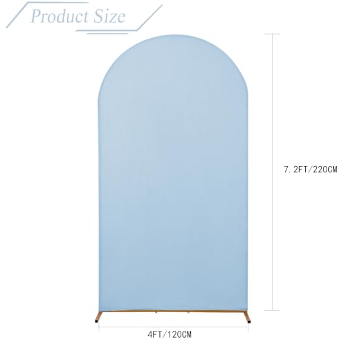 bricia Wedding Arch Backdrop Stand Cover, 7.2FT Double Sided Stretchy Arch Cover Fitted Wedding Birthday Party Banquet Decoration (Bluemist 86.4''Lx48''W) - Image 2