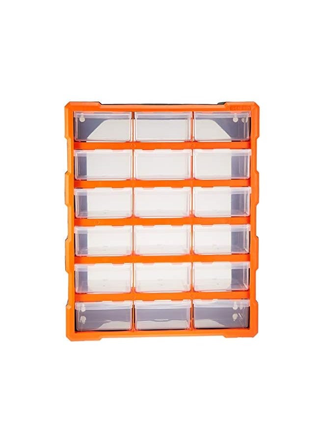 Tactix 18-drawers Storage Bin, Black And Orange Ttx-320634  - Image 2
