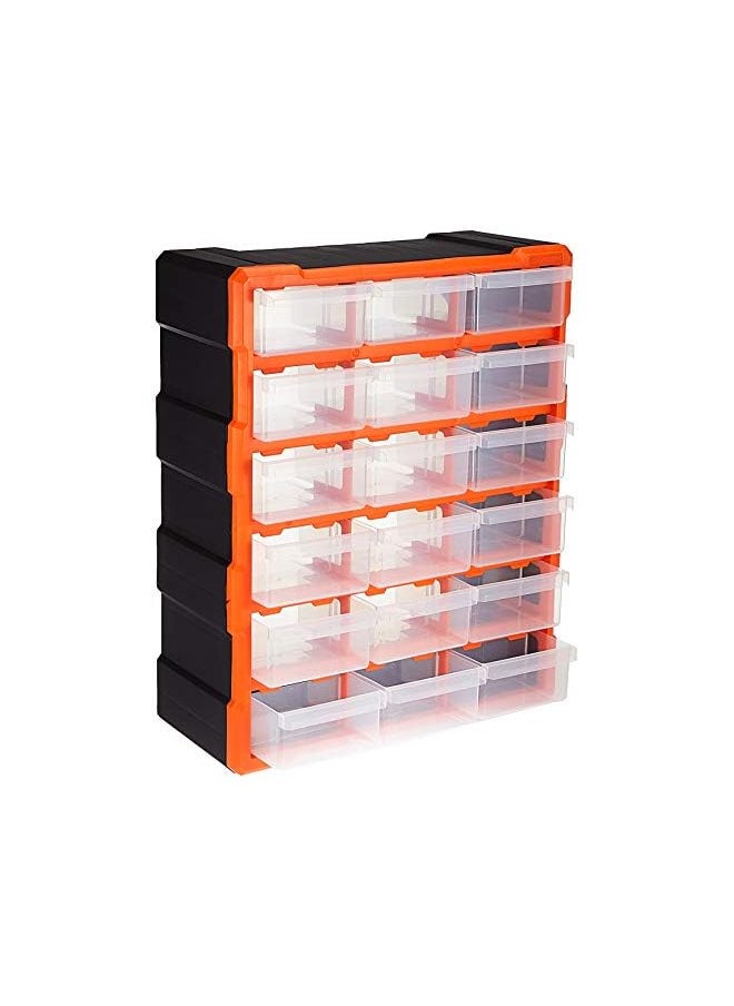 Tactix 18-drawers Storage Bin, Black And Orange Ttx-320634  - Image 3
