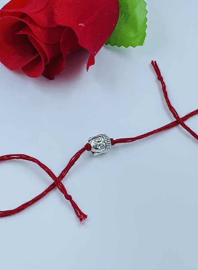 RDK SON'S Pack of 2 Peaceful Buddha Face Rakhis for Kids - Designer Raksha Bandhan Rakhi Set for Little Brothers & Sisters | Spiritual Gift for Boys & Girls - Image 2