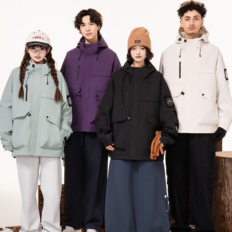 Hooded Jacket Men'S Spring And Autum American Outdoor Couple Jacket Trendy Brand Men'S Casual Jacket Women - Image 4