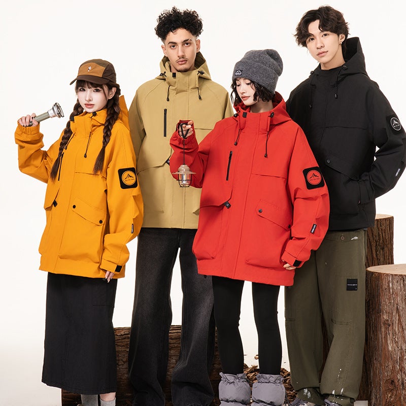 Hooded Jacket Men'S Spring And Autum American Outdoor Couple Jacket Trendy Brand Men'S Casual Jacket Women - Image 2