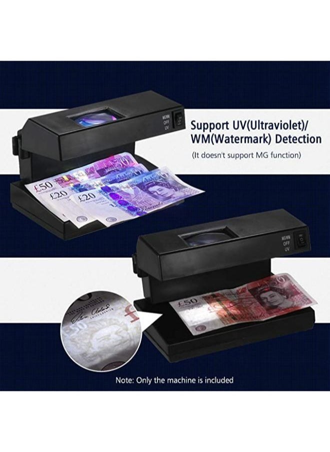 Generic - Desktop Counterfeit Bill Detector Cash Currency Banknotes Notes Checker Machine Support Ultraviolet UV and Watermark Detection with Magnifier Forged Money Tester - Image 1