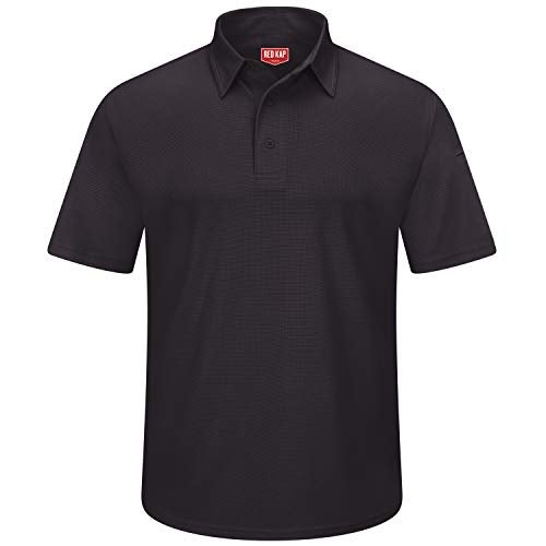 Red Kap Men's Standard Short Sleeve Performance Knit Polo, Black, 4X-Large - Image 3