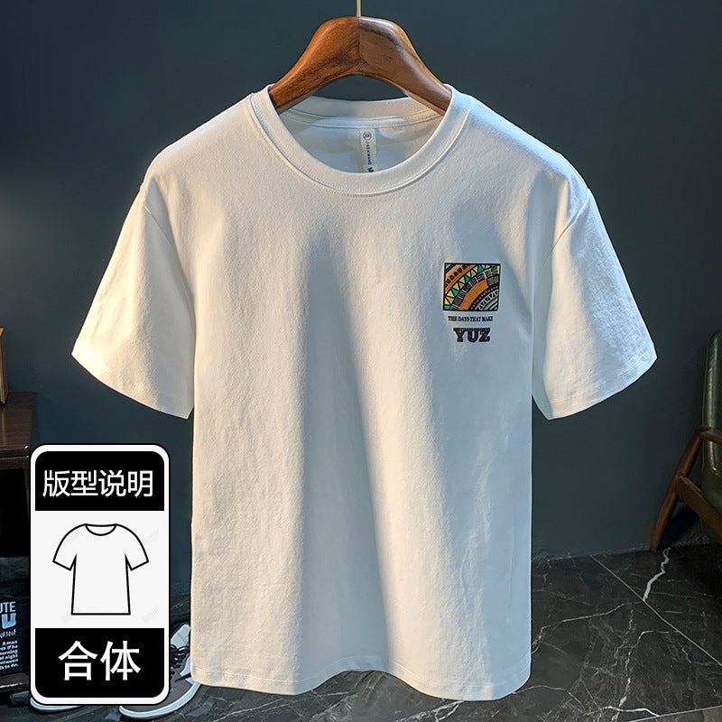 2023 New Short-Sleeved T-Shirt Men'S American Style Trendy Brand All-Match Breathable Loose Printed Instagram Style Trendy Top For Youth - Image 3