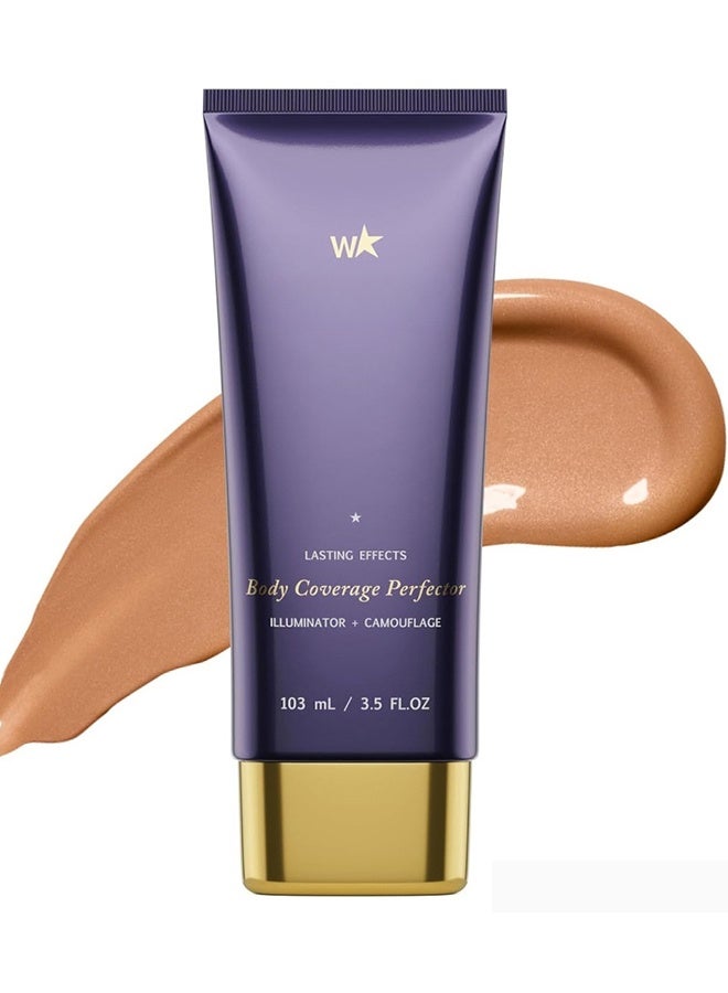 W Body Coverage Perfector, Waterproof Leg & Body Makeup, Tattoo Cover Up Makeup, 103ml (Golden Radiance) - Image 1