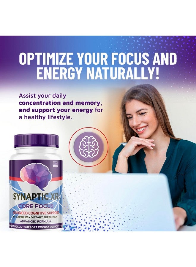 Synaptic XR Capsules, SynapticXR, Synaptic XR Core Focus, Synaptic XR Brain Caps, Synaptic XR, Brain Synaptic XR, Synaptic XR Advanced Formula 60 Capsules for 1 Month