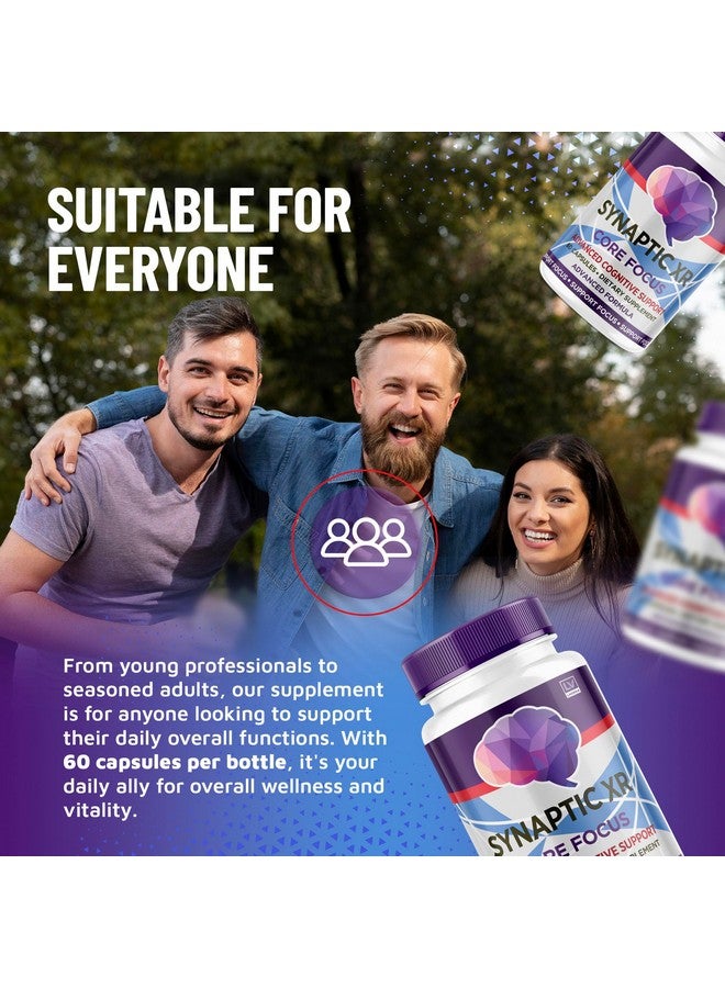 Synaptic XR Capsules, SynapticXR, Synaptic XR Core Focus, Synaptic XR Brain Caps, Synaptic XR, Brain Synaptic XR, Synaptic XR Advanced Formula 60 Capsules for 1 Month