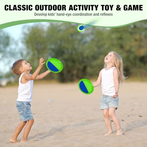 Qrooper Sticky Toss and Catch Ball Game Set Kids Toddlers Outdoor Indoor Activity Toys for Boys Girls 3 4 5 6 7 812 Year Old Great Games for Beach Pool Yard Birthday Gifts Easter Basket Stuffers - Image 5