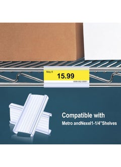 Lenink 30Pcs Wire Shelf Label Holdersplastic Wire Rack Label Holdercompatible With Metro 11/4In Shelveslabel Area 3In Lx1.25In H (Label Paper Insert Included)  - Image 5