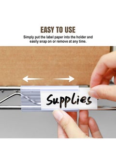 Lenink 30Pcs Wire Shelf Label Holdersplastic Wire Rack Label Holdercompatible With Metro 11/4In Shelveslabel Area 3In Lx1.25In H (Label Paper Insert Included)  - Image 3