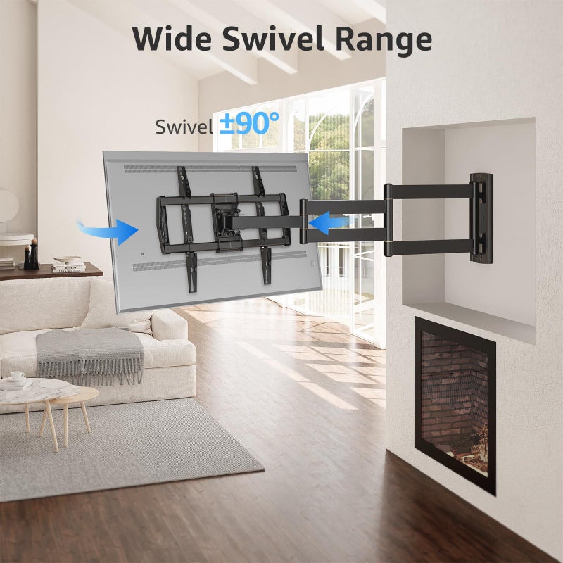 MOUNTUP Full Motion TV Wall Mount with 30â€ Extension & Tilt & Swivel for Most 42-75 Inch TVs, Long Arm TV Mount Corner Bracket Articulating Arm Mount, Max VESA 600x400mm and Up to 99 lbs, MU0057-L - Image 5