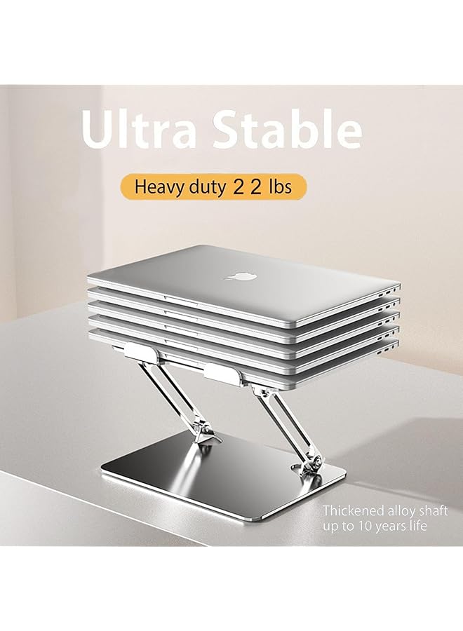 erorex Adjustable Laptop Stand Holder Portable Laptop Riser Ergonomic Aluminum Laptop Riser For Desk Foldable Laptop Holder Portable Laptop Riser For 10 16 Inch Laptop Notebook Tablet And More  - Image 3