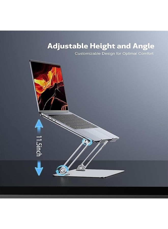 erorex Adjustable Laptop Stand Holder Portable Laptop Riser Ergonomic Aluminum Laptop Riser For Desk Foldable Laptop Holder Portable Laptop Riser For 10 16 Inch Laptop Notebook Tablet And More  - Image 4