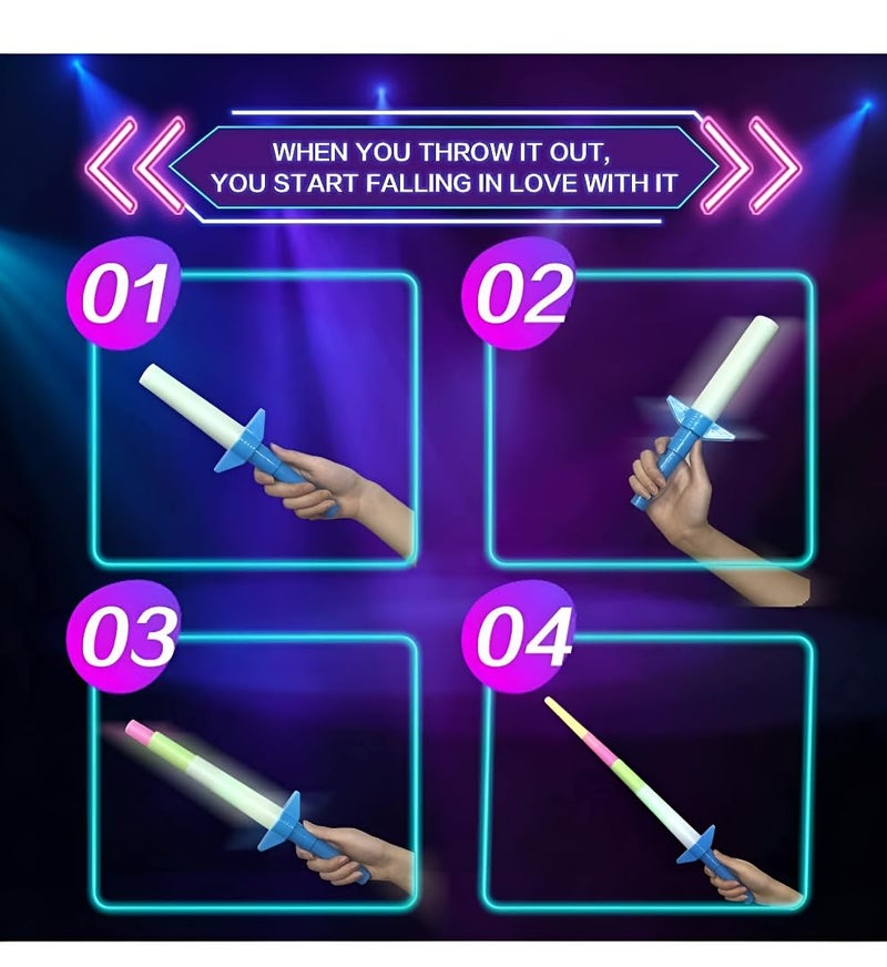 MeeTo LED Light Glowing Sword in Dark Flashing Foldable Sword Stick Light Toys for Kids, Led Talwar Light for Dancing, Fun, Entertainment, Baby, Boys and Girls Gift (2) - Image 5