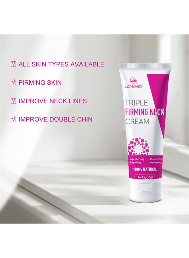 LANEMAY Triple Firming Neck Cream-Firming and Moisturizing Brighten Skin Neck Massage,Reshape Swan Neck - Image 5