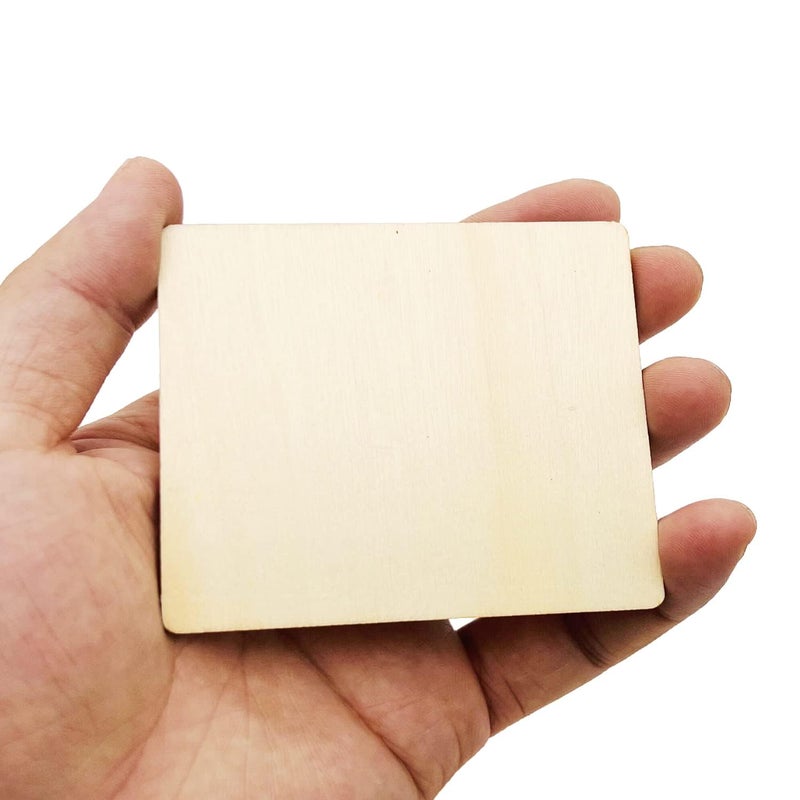 URBAN BOX URBAN BOX 25 MM MDF Square Sheets for Crafts Unfinished Plywood Boards Square Crafts Wood Sheets for DIY Laser ProjectsWood BurningEngravingStainingArchitectural Model 6Pc 3 INCH  - Image 4