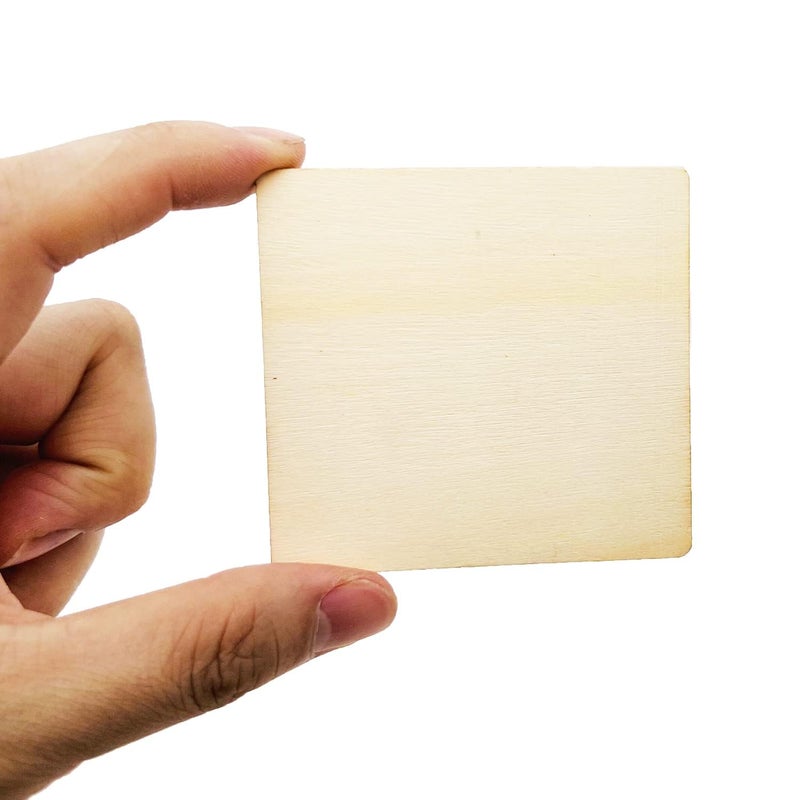 URBAN BOX URBAN BOX 25 MM MDF Square Sheets for Crafts Unfinished Plywood Boards Square Crafts Wood Sheets for DIY Laser ProjectsWood BurningEngravingStainingArchitectural Model 6Pc 3 INCH  - Image 3