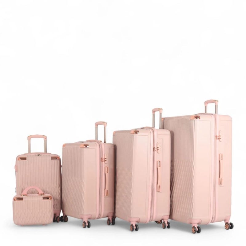 Aviator Complete Luggage Set - 5 Pieces of Hard ABS Material - Spinner Wheels - Lightweight - Assorted Sizes - Image 1