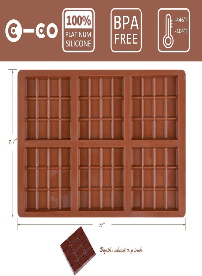 MoldBerry 6 Cavities Chocolate Bar Hot Cadbury Dairy Milk Moulds Engery Bar Silicone Molds for Chocolate Candy Bars Cake Decorating Jelly Chocolate Waffle (Square-1ps) - Image 2