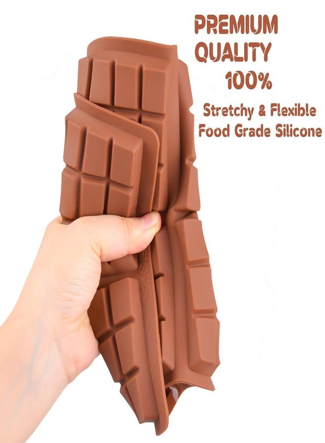 MoldBerry 6 Cavities Chocolate Bar Hot Cadbury Dairy Milk Moulds Engery Bar Silicone Molds for Chocolate Candy Bars Cake Decorating Jelly Chocolate Waffle (Square-1ps) - Image 4