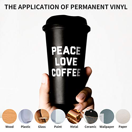 Prime Vinyl Permanent Vinyl- Glossy White Adhesive Vinyl for All Cutting Machine, 12" x55 FT Permanent Outdoor for Decor Sticker, Home Decal, Scrapbooking, Signs - Image 2