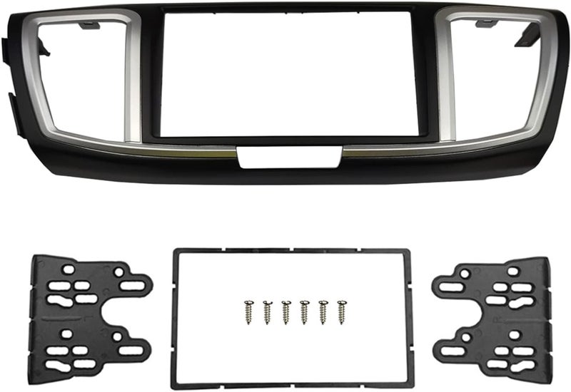 DKMUS Double Din Radio Stereo Dash Installation Mount Trim Kit for Honda Accord 2013-2017 - Image 1
