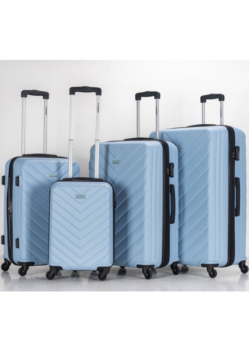 ستارجولد 4 عبوات من عربة أمتعة مقفلة ذات رقم دوار للجانب الصلب - Image 1