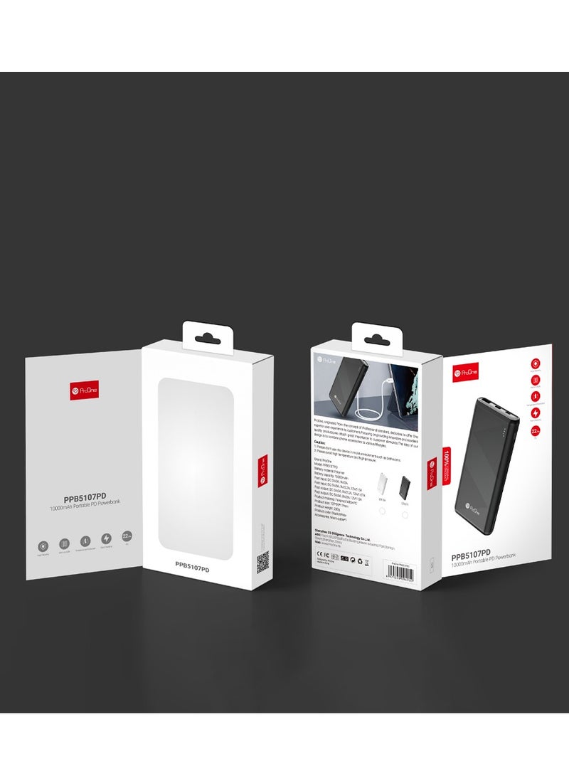 ProOne ProOne PPB5107PD 10000mAh Portable PD Powerbank  Fast Charging with 22.5W PD  - Image 5