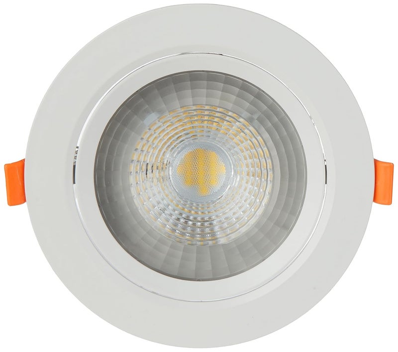 WIPRO Wipro Garnet 12W Round LED Wave Spotlight COB Spotlight for CeilingNeutral White Light 4000K Adjustable Design Recessed Tiltable Downlighter for False Ceiling Cutout 125mm Pack of 12  - Image 1