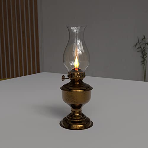 Ciata Oil Lamp, Glass, Victorian Hurricane Chimney Lamp Globe Replacement, 8-1/2 Inch Handblown Clear Glass Chimney Lamp Shade with 3 Inch Fitter and 4 Inch Bulge - 2 Pack - Image 3