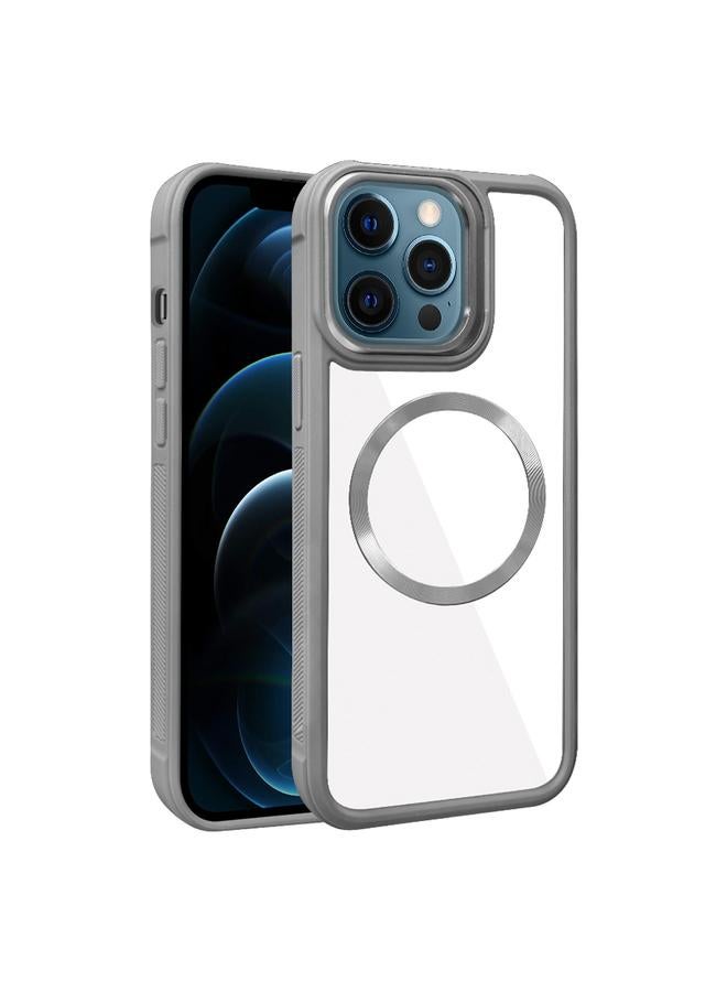 اس-توب جراب لهاتف iPhone 12 Pro Max مطلي بنسيج CD MagSafe من الأكريليك جراب هاتف TPU هجين من مادة TPU - Image 1