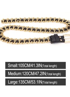 SYOSI Metal Leather Chain Belts Punk Style Waist Belt for Women Dress Jeans Punk Rock Waist Belts  - Image 5