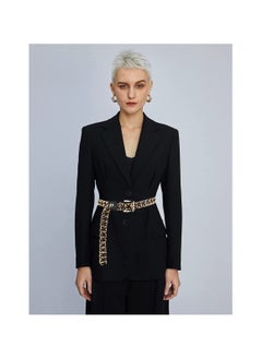 SYOSI Metal Leather Chain Belts Punk Style Waist Belt for Women Dress Jeans Punk Rock Waist Belts  - Image 2