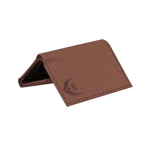 LORENZ Men's Trifold Wallet, Brown Textured Fabric, 6 Card Slots, 2 Currency Compartments, 2 Secret Pockets, ID Window | WL-98 - Image 5
