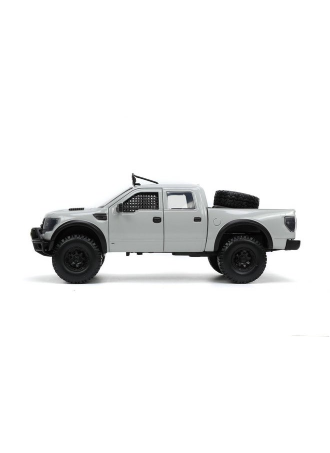 Jada Toys Just Trucks 1:24 2011 Ford F-150 SVT Raptor Die-Cast Car & Tire Rack, Toys for Kids and Adults(Gray)  - Image 5