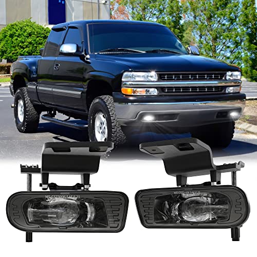 RAMJET4X4 Upgraded LED Fog Lights Fog Lamps DOT Approved Replacement Compatible with 1999-2002 Chevy Silverado 1500 2500 3500, 2000-2006 Chevy Suburban Tahoe - Image 1