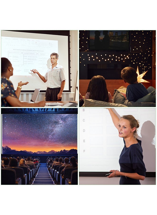 Generic 120 Inch Portable Metal Projector Screen Anti-Light Movie Screen 16:9 3D 4K 1080P HD Foldable Projection Screen Easy to Clean with Fastening Tapes for Home Theater Indoor & Outdoor Entertainment  - Image 5