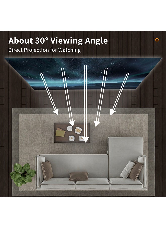 Generic 120 Inch Portable Metal Projector Screen Anti-Light Movie Screen 16:9 3D 4K 1080P HD Foldable Projection Screen Easy to Clean with Fastening Tapes for Home Theater Indoor & Outdoor Entertainment  - Image 4