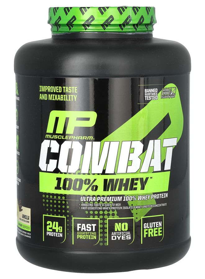 MusclePharm Combat 100% Whey Protein Vanilla 5 lbs (2240 g)