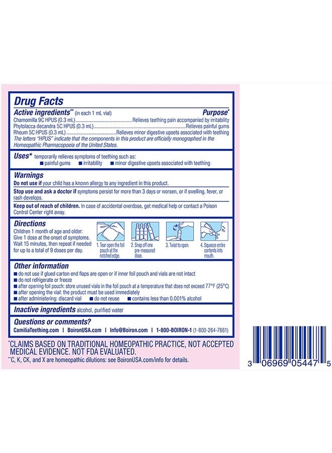 Boiron Camilia Drops 40 Count (Pack of 2) Relief of Painful or Swollen Gums and Irritability in Babies - for Daytime and Nighttime - Liquid Drop for Baby - Image 2