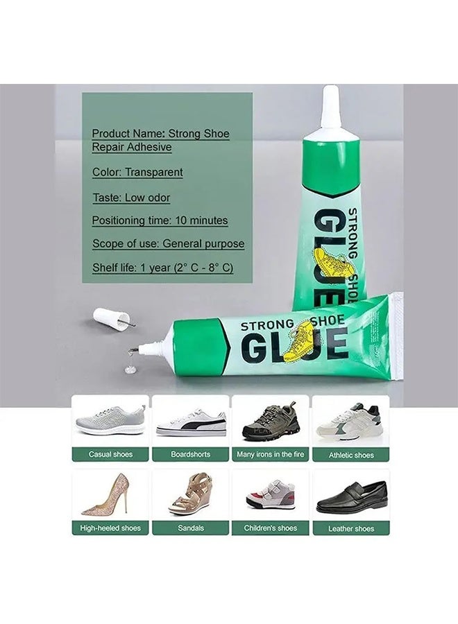 JUE FISH Shoe Glue Strong, Slow-Drying Transparent Shoe Repair Glue, Waterproof, Non-Hardening Glue for Shoes, Sole And Upper Repair Glue, Shoes Glue for Repairing Shoes, Boots, Leather（50ml） - Image 2